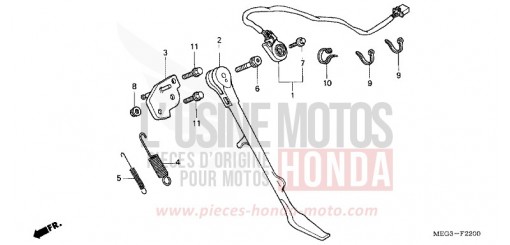 SIDE STAND VT750C7 de 2007